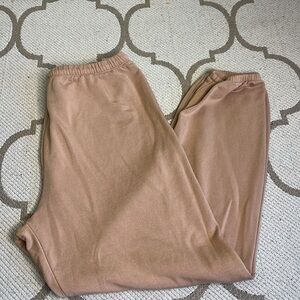 aerie Relaxed Track Joggers in Dusty Rose-Taupe